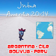 Mapa putopisa – Južna Amerika 2014.